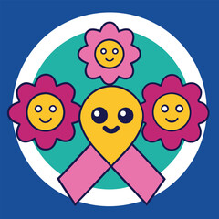 Fototapeta premium Mental health awareness day vector illustration icon elements symbols