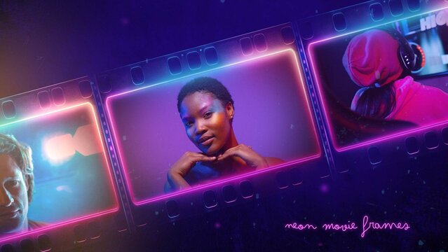 Neon Movie Frames