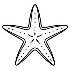 Fototapeta premium Elegant Starfish Outline Illustration