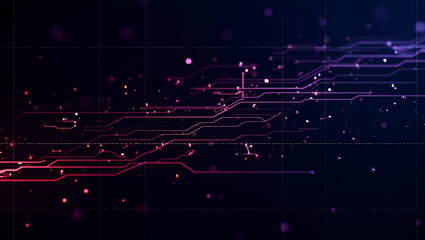 Fototapeta premium Futuristic Seamless Tile Interface Design: Bold Cyber Art with Neon Grid Patterns for Modern Digital Fusion - Isolated White Balance Scene with Dynamic Tech Impact