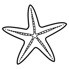Fototapeta premium Elegant Starfish Outline Illustration