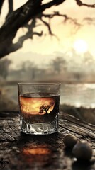 Albanian 'Raki' in a Coastal Olive Grove