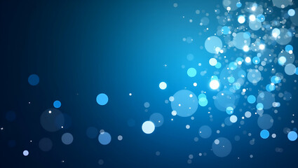 Flat Blue and silver glitter lights with abstract bokeh background symbolize elegance and holiday charm for creative designs. concept as Highlights festive aesthetics perfect for artistic projects hol