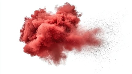 Fototapeta premium Mesmerizing red smoke cloud, abstract swirls of color and texture against a dark backdrop