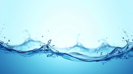 Blue Water Waves & Purifier Symbols Border for World Water Day