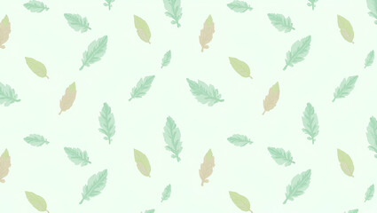 Refreshing Mint and Sage Leaves Seamless Pattern for Bright Summer Interiors - Cute Vector Design
