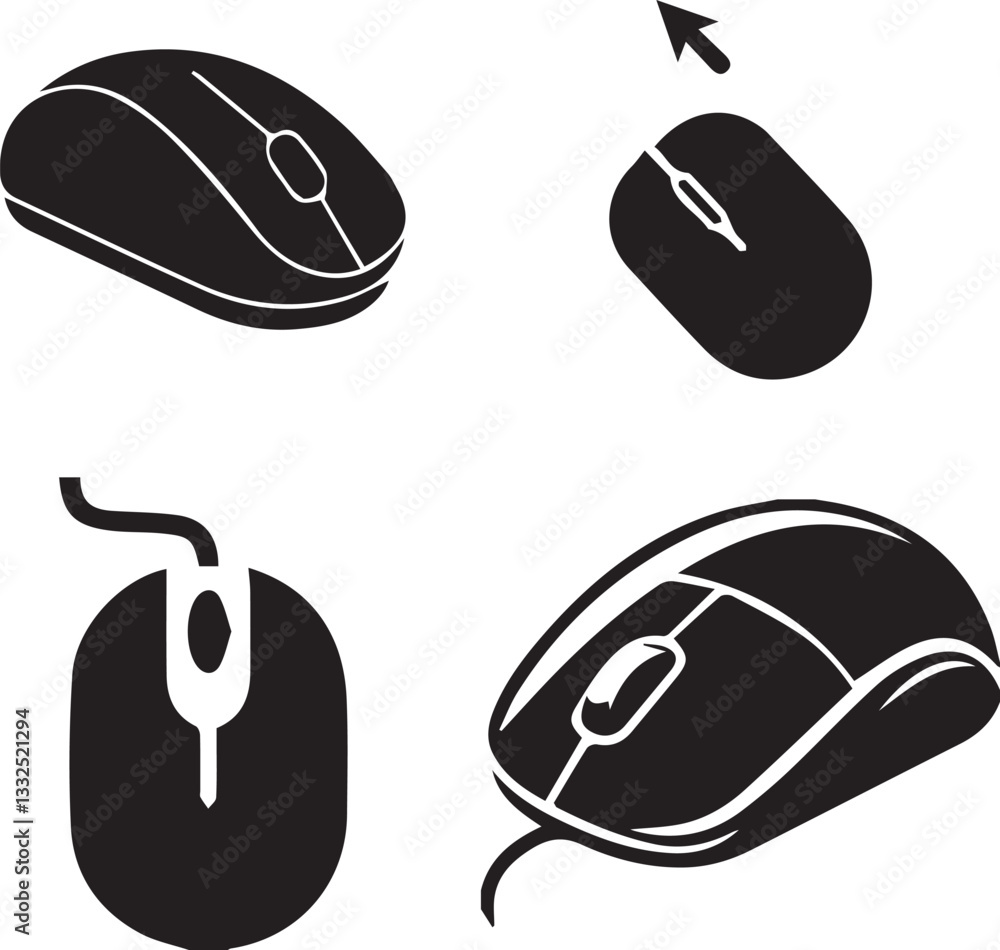 Poster mouse pointer vector set