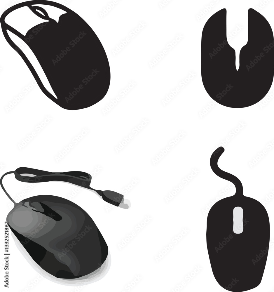 Poster mouse pointer vector set