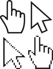 Mouse pointer vector set 