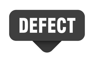 defect sticker. defect sign on transparent background