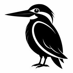 Flat Kingfisher Silhouette Artwork