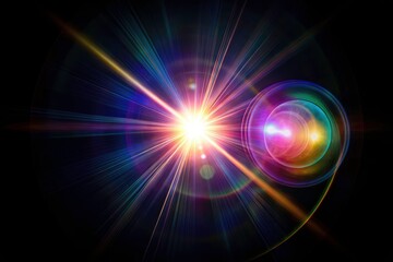 Fototapeta premium Silhouette Photography: Lens Flare Light Effects, Black Background Overlay, Easy Photo Editing