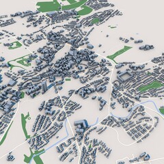 Armagh City in Northern Ireland Map, 3D Rendering