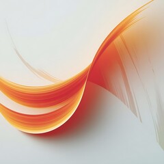 Fototapeta premium Orange Paint Brush Stroke Texture Isolated on White Background