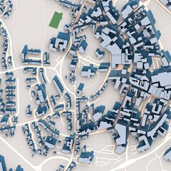 Armagh City in Northern Ireland Map, 3D Rendering