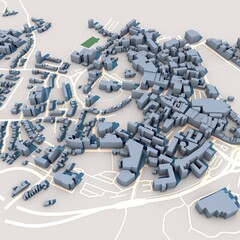 Armagh City in Northern Ireland Map, 3D Rendering