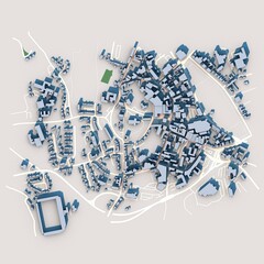 Armagh City in Northern Ireland Map, 3D Rendering