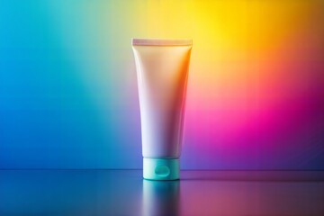 Close-Up of Sunscreen Product with Solid Background