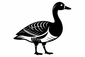 brent goose line art silhouette vector illustration