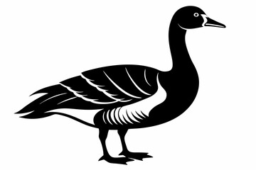 brent goose line art silhouette vector illustration
