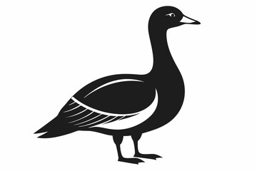 brent goose line art silhouette vector illustration