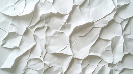 Obraz premium Abstract white textured surface with layered paper-like patterns