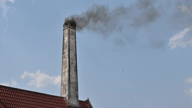 Smoke from a crematorium chimney. Crematory or cremation center is a venue for the cremation of the dead.