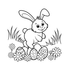 easter bunny with easter egg