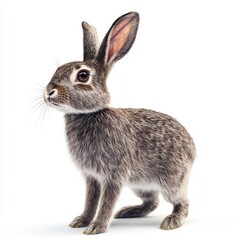 Obraz premium Happy easter bunny celebrating easter day with colorful eggs