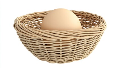 Happy easter day bunny and eggs nest spring nature scene close-up