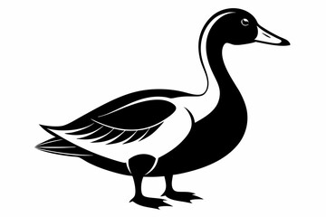 Obraz premium snow goose line art silhouette vector illustration