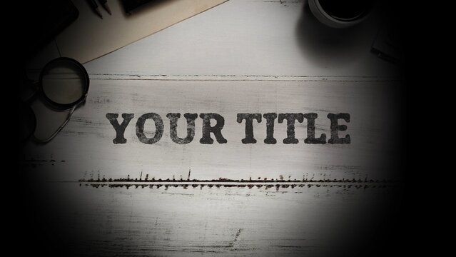 Detective Office Desk Title Intro