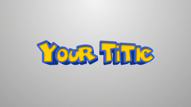 Cartoon Animated Series Title Intro