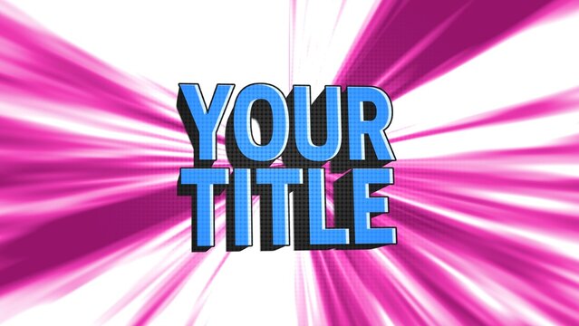 Cartoon Hyperspeed Title Intro