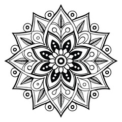 Intricate Mandala Floral Design