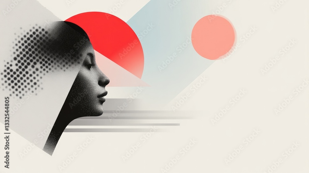 Poster capture essence of abstract thinking through imaginative design highlighting visually captivating an