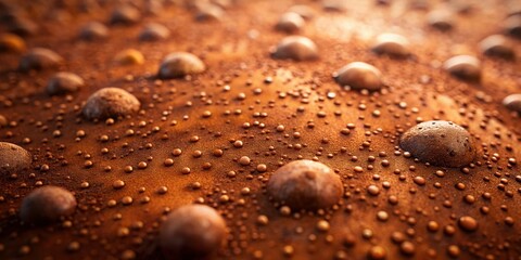 Terracotta Texture Full Frame Bokeh Background, High Resolution Clay Material,  Earthy Brown Tones,  Bokeh Effect Photography