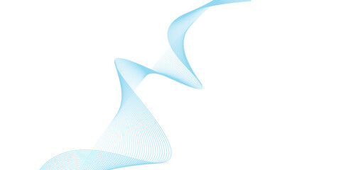 Abstract vector background with blue wavy lines. Blue wave background. Blue lines vector illustration. Curved wave. Abstract wave element.	