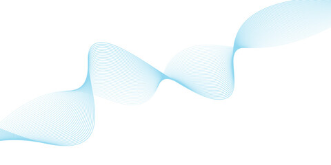 Abstract vector background with blue wavy lines. Blue wave background. Blue lines vector illustration. Curved wave. Abstract wave element.	