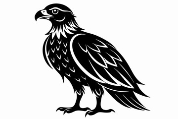Obraz premium buzzard bird line art silhouette vector illustration