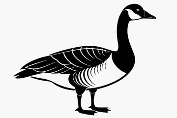 canada goose line art silhouette vector illustration