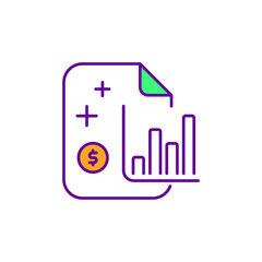 Financial Report Icon for Comprehensive Financial Analysis.