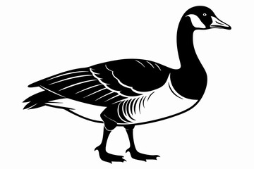 canada goose line art silhouette vector illustration