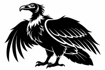 condor bird line art silhouette vector illustration