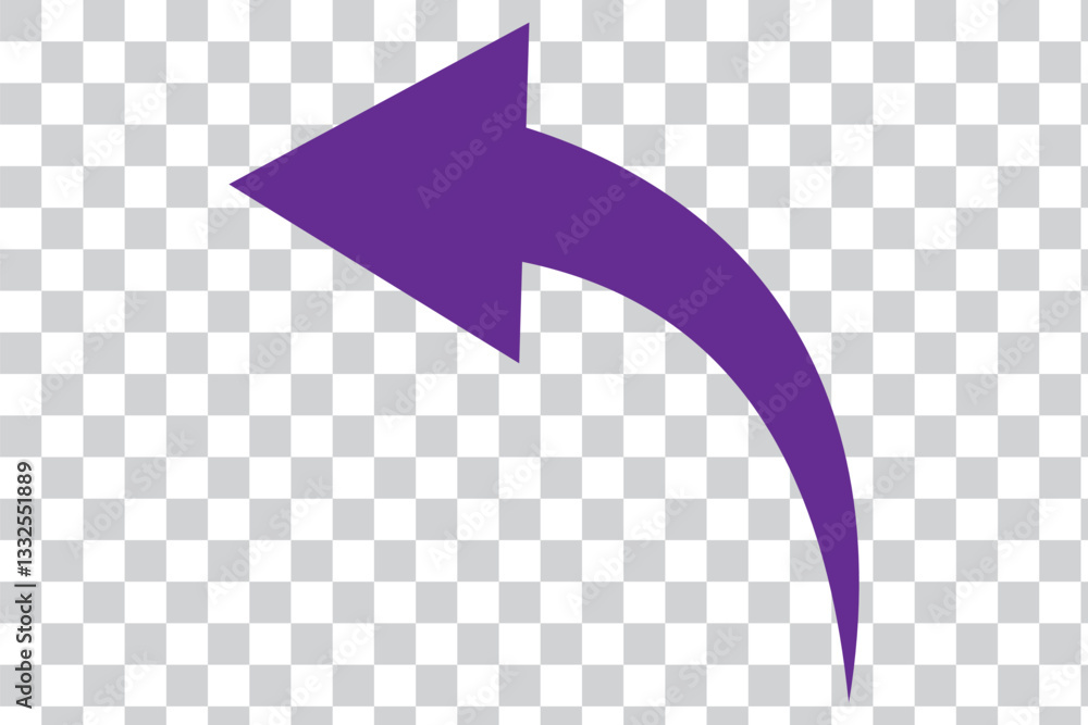 Poster set of curve arrows