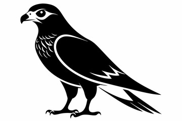 harrier bird line art silhouette vector illustration