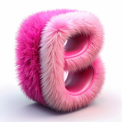 a letter b in a fluffy animal hair