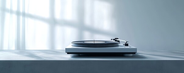 Stylish turntable on a modern surface.