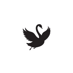 elegant swan icon vector image