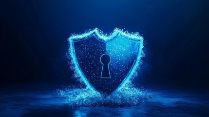 Fototapeta premium Futuristic quantum encryption design featuring abstract neural network patterns for security concepts